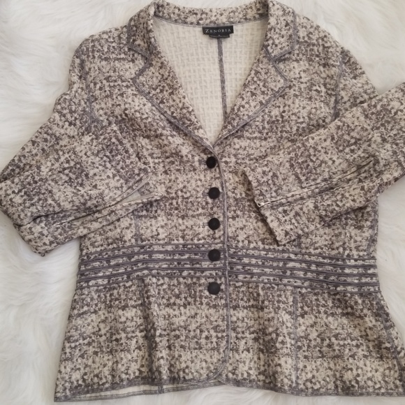 Zenobia marbled pattern grey Jacket. Size 16 - Picture 7 of 8